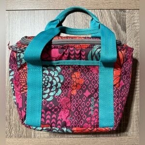 Embark Floral Lunch Tote with Teal Accents